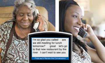 People using captioned telephone